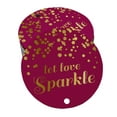 thumbnail image 1 of Inkdotpot Gold Foil Paper Hang Tags Let Love Sparkle Wedding Favor Tags 50 Pieces, 1 of 6