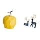 thumbnail image 5 of Escultura de fruta de y estatua de reno, adorno de mesa coleccionable, decoración geométrica de frutas con figuras de ciervos para festivale, 5 of 8