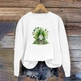 thumbnail image 5 of Charella Sweatshirts for Women St Patricks Day Decorations Long Sleeve Crewneck Tops 2024 Trendy T-shirt,White,XL, 5 of 5
