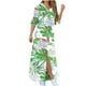 thumbnail image 1 of Vestido largo dividido de camisa de manga larga de un solo pecho con botón estampado de solapa informal para mujer Pompotops  hdfakjf9559, 1 of 5