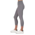 thumbnail image 2 of Reebok Women's and Women's Plus Highrise Everyday Capri Legging with 20" Inseam and Side Pockets, 2 of 4