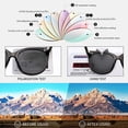 thumbnail image 4 of Gafas de sol de ojo de gato de gran tamaño, polarizadas, protección UV400 para mujeres, gafas de sol estilo ojo de gato vintage extra grandes, montura TR90, 4 of 8