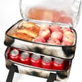 thumbnail image 5 of Paw Print Double Layered Insulated Lunch Bag with Two Compartments - Large Capacity Refrigerated Meal Bag for Hand Carry - 7.1x11.4x16.1 Inches, 5 of 6
