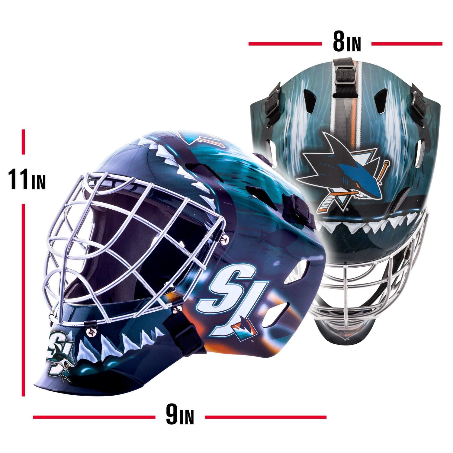 Franklin Sports NHL Masque de gardien Sharks GFM 1500