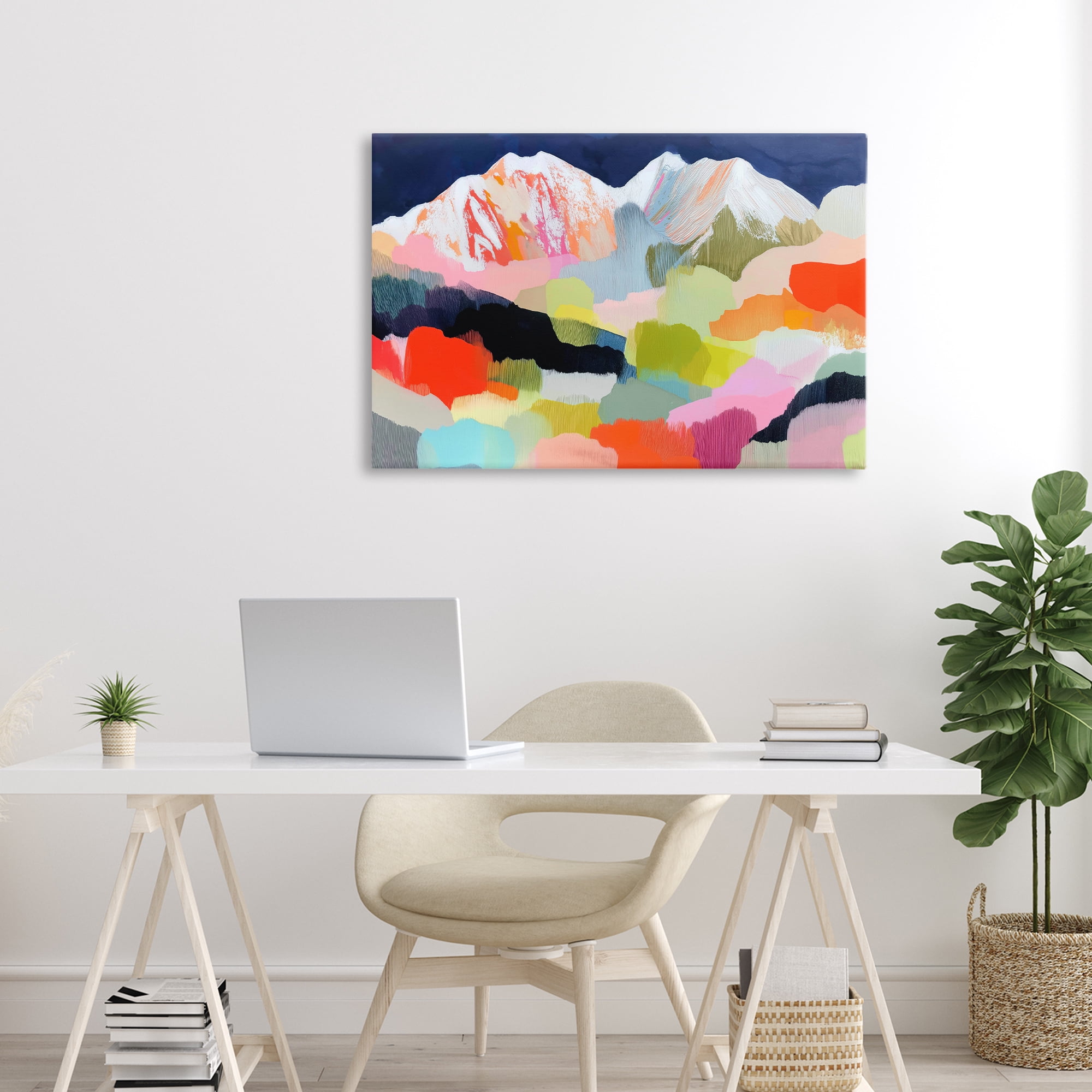 Stupell Industries Alpine Glow in Vibrant Mountains Canvas Wall Art, design by Chromatic Storm Studio