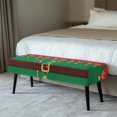thumbnail image 2 of Yuyamidu Santa Claus Stretch Bench Cover for Dining Table Washable Removable Bench Slipcover with Elastic Edge Breathable Rectangle Seat Protector Gift for Holiday, 2 of 8