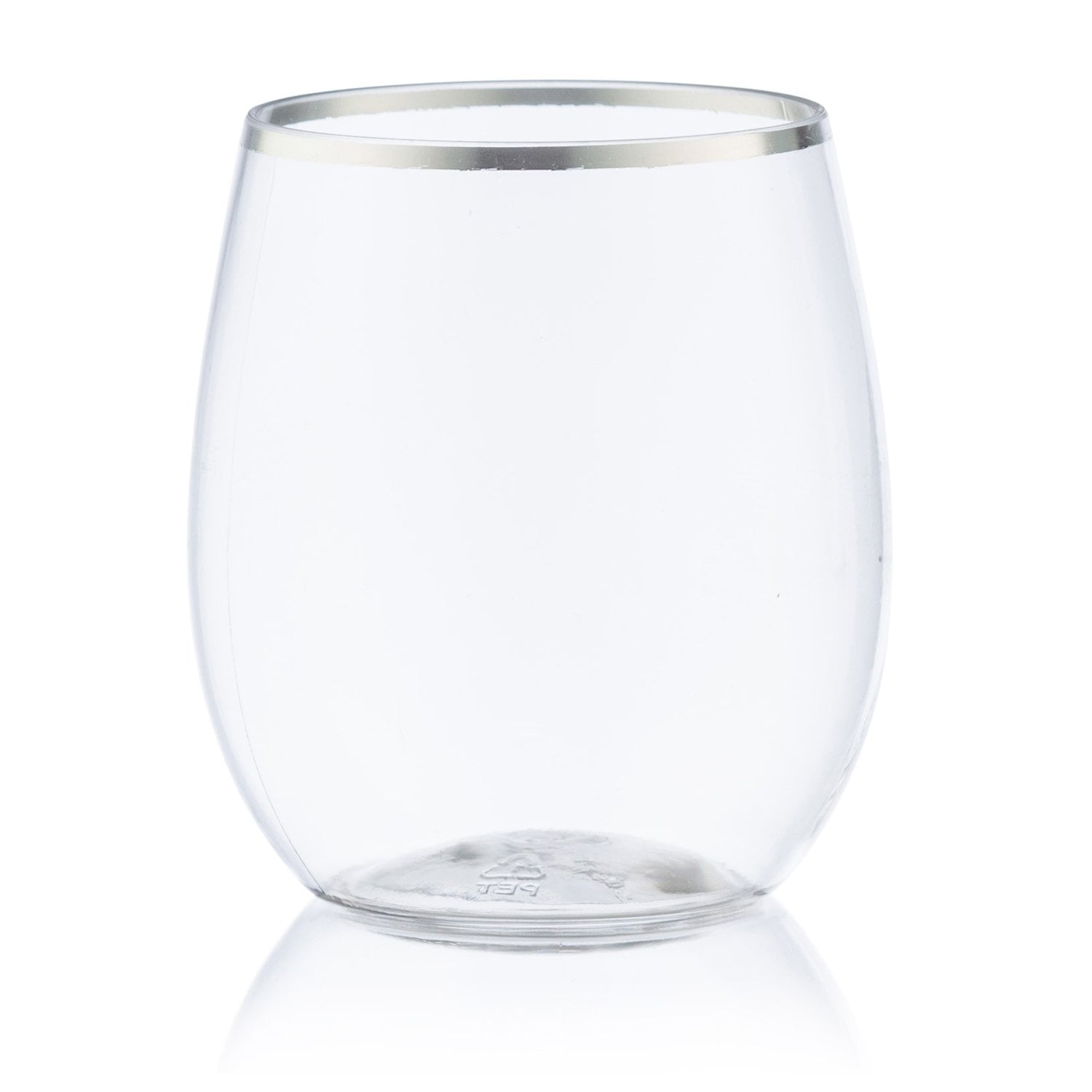 Faceted Silver & Glass Stemless Wine Glasses, Set of 4 — ZENGENIUS