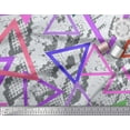 thumbnail image 2 of Soimoi Rayon Fabric Animal Skin & Triangle Geometric Print Fabric by the Yard 42 Inch Wide, 2 of 3