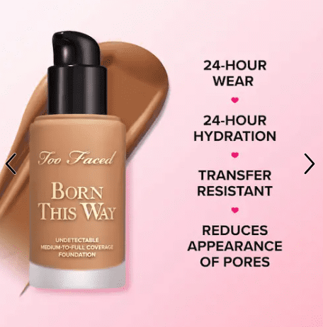 Too Faced Born This Way Undetectable Medium-To-Full Coverage Foundation - Golden, 1oz/30ml