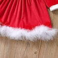thumbnail image 2 of StylesILove Toddler Little Girls Long Sleeve Red Velvet Faux Fur Santa Claus Christmas Dress & Hat 2pcs Holiday Dressy Outfit (12 Months), 2 of 8