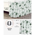 thumbnail image 3 of Sage Green Flower Wrap Around Bed Skirts for King Bed 16" Drop,Bed Skirt with Adjustable Elastic Belt Dust Ruffle Bed Valance for Bedroom Hotel Vintage Rose Floral Botanical Leaf Bed Frame Cover, 3 of 7