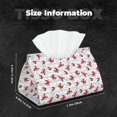 thumbnail image 5 of Fuzoiu Cartoon Lobsters Print Tissue Box Cover, PU Leather Tissue Holder,Decorative Facial Paper Organizer for Bathroom Living Room Bedroom Countertop Office Desk Car Home, 5 of 7