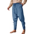 thumbnail image 1 of Pantalones Runcati Medieval de algodón con banda en el tobillo para hombre, pirata y vikingo, 1 of 5