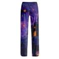 thumbnail image 5 of Satingcolo Halloween Pajamas Women Stretch Lounge Pants Comfy Pjs Sleep Bottoms Soft Pajama Pants Cute Trousers Loose Palazzo, 5 of 5