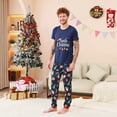 thumbnail image 5 of Zwiiyzr Christmas Pajamas for Family for Dad Matching Family Sets Christmas Print Casual Short Sleeve Top With Bottom Outfits Home Wear 2025 Blue, 5 of 7