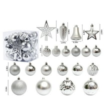 45-Pack Christmas Ball Ornaments with Strings, 60mm/2.36-Inch Small Size Baubles, Shatterproof Plastic Christmas Bulbs, Hanging Decorations for Xmas Tree, Holiday, Wedding, Party, Babyblue