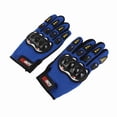 thumbnail image 2 of Guantes de motocicleta con nudillos rígidos y pantalla táctil para deportes de motor, carreras, montañismo, ciclismo y aeróbic, color azul., 2 of 11