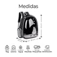 thumbnail image 2 of Mochila Back Pack Transportadora Gato Perro Mascota Pequeña negro, 2 of 5