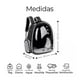 thumbnail image 2 of Mochila Back Pack Transportadora Gato Perro Mascota Pequeña negro, 2 of 5