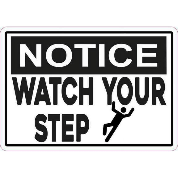 5in x 3.5in Symbol Notice Watch Your Step Magnet