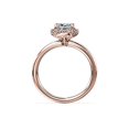 thumbnail image 2 of 0.90 Carat Excellent Princess Cut Real Diamond New Design Halo Ring for Wedding Solid 18K Rose Gold Size 11, 2 of 8