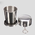 thumbnail image 5 of Naiovety Frascos de agua de acero inoxidable duraderos taza de café de viaje taza portátil agua café al aire libre vaso de té botella plegable Utensilios de cocina 150ml Naiovety JJ13453-02, 5 of 5