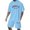 D115/Light Blue, variant on Afdoent Mens Two Piece Outfits Men's For Casual Stylish Two Piece Set With Letter Printed Summer Fashion Versatile Design For Comfortable And Stretchy Suit Set Beach Clothes Fashion