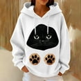 thumbnail image 2 of Levmjia Womens Hoodie Casual Long Sleeve Round Neck Cute Print Sweatshirt Soft Cotton Blend Pullover Loose Fit Comfortable Home Daily Wear, 2 of 5
