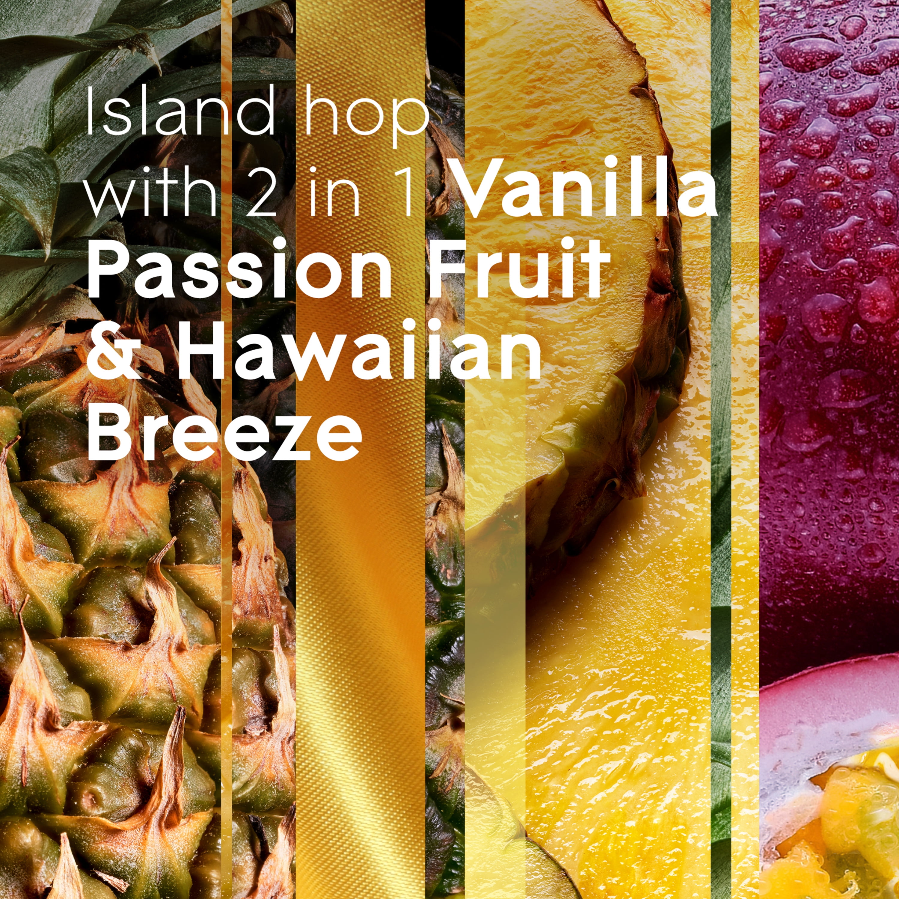 Glade 2 in 1 Candle, Hawaiian Breeze & Vanilla Passion Fruit, Fragrance Infused with Essential Oils, 2 Count
