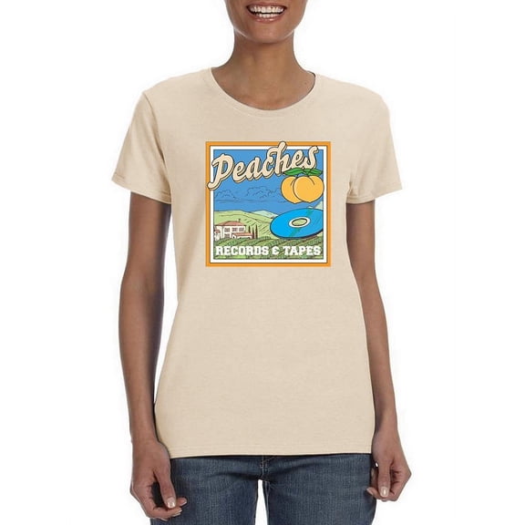 Peaches Records And Tapes T-Shirt Women -Smartprints Designs, Female Medium
