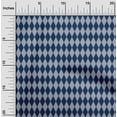 thumbnail image 1 of oneOone Cotton Flex Navy Blue Fabric Argyle Check Craft Projects Decor Fabric Printed By The Yard 40 Inch Wide, 1 of 4