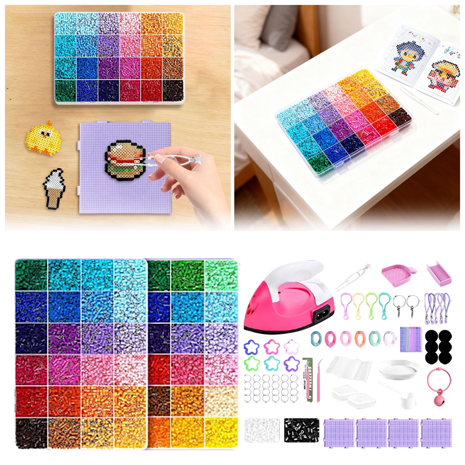Sparkling Art Craft Project for Adults and Kids Create Colorful DIY Patterns with Safe Beads and Indoor Outdoor Versatility