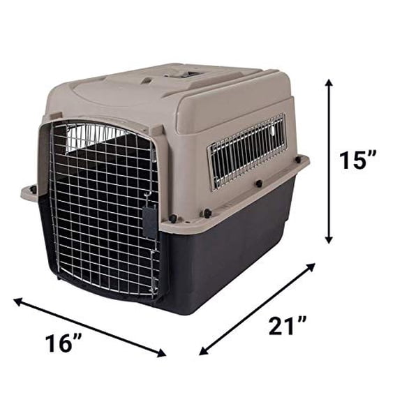 Ultra Vari Dog Kennel for Small Dogs (, Heavy Duty Dog Travel Crate, Made with Recycled Materials, 21 in. Long) up to 15 lbs, Made in USA