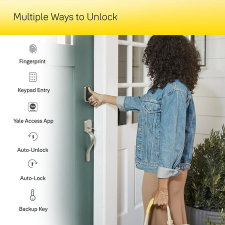 Yale - Assure Lock 2 Smart Lock Wi-Fi with Touch Fingerprint Access - Black Suede