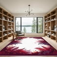 thumbnail image 2 of ODIKA 5'x7' Machine Washable Non-Slip Area Rug, Art Nouveau Burgundy High Traffic Rug, Red, 1078632, 2 of 7