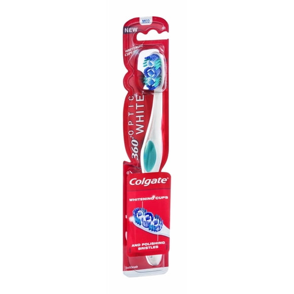 Cepillo de Dientes Colgate 360 Optic White Mediano Paquete de 6