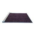 thumbnail image 2 of Ahgly Company Machine Washable Indoor Rectangle Abstract Blue Modern Area Rugs, 2' x 4', 2 of 4