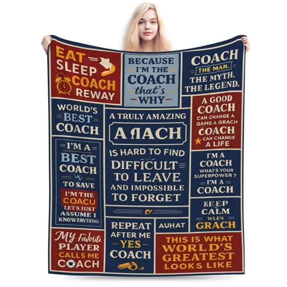 Coach Gifts Blanket Throw Best Coach Gifts Coaches Plush Flannel Blankets Best Gifts for Coaches Men Women Office Decor Retirement Birthday Gifts 50x40