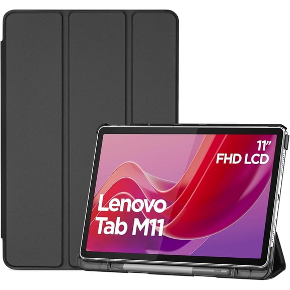 ProCase Smart Case for Lenovo Tab M11/Tab K11 LTE 11" 2024 TB330FU, Built-in Pen Holder, Black