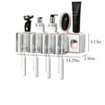 thumbnail image 3 of Toothbrush Holders For Bathrooms, Toothbrush Wall Mounted With Toothpaste Dispenser，With Toothbrush Cup,Tray Bathroom Toothbrush Toothpaste Dispenser, Usupdd 2025 Toothbrush Holders For, 3 of 6