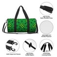 thumbnail image 6 of Xecao St Patrick's Day5 print Round Travel Duffel Bag is a foldable gym bag with an inner pocket, perfect for travel sports, 6 of 8