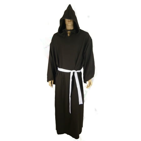 Hooded Monk Horror Brown Robe Deluxe Adult Unisex Costume DC1401 - Large (56