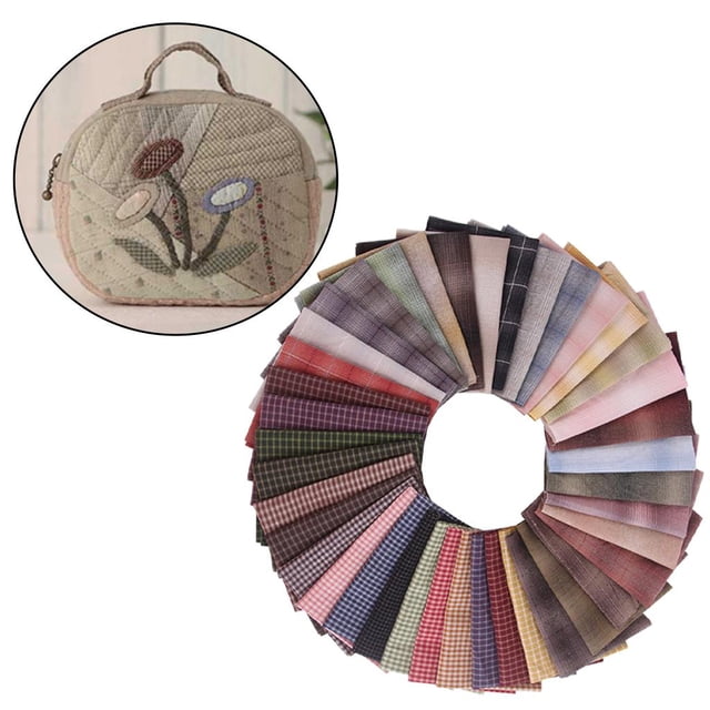 50 piezas de 4 x 4 de tela para manualidades Hugo cuadrados de tela de patchwork