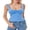Blue, variant on Women Solid Color Camisoles Sleeveless Tops Summer Slim Navel Vests Crop Tops Streetwear