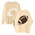 thumbnail image 2 of Game Day Sweatshirt for Women Game Day Long Sleeve Crew Neck Heart Graphic Cute Sweatshirts Sports Mom Must Have Oversized Fall Must Haves Summer Must Haves Solid Color Cozy Outfits Hiking Beige, 2 of 7
