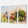 thumbnail image 3 of Designart ' View of Old Polish City Buildings In Nature ' Traditional Canvas Wall Art Print, 3 of 3