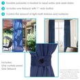 thumbnail image 4 of Sunnydaze Modern Blue Solid Light-Filtering Indoor or Outdoor Curtain, 52" x 120" (1 Panel), 4 of 12