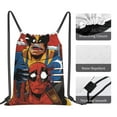 thumbnail image 5 of Deadpool And Wolverine Backpack Sports Gym Bag Lightweight Draw String Backpacks for Women Teen Travel Workout Yoga Swim Beach Pool 16 x 14 inch, 5 of 5