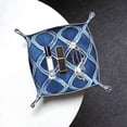 thumbnail image 6 of Multi-Size Leather Tray Four Corners Four Button Design Anti-Scratch Waterproof Convenient Cleaning Convenient Storage Indigo Moroccan Trellis Hand-Drawn Sketch_1 Medium, 6 of 8