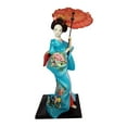 thumbnail image 1 of Muñecas geishas japonesas étnicas de 12 pulgadas, muñecas geishas japonesas orientales antiguas, chica kabuki Azul claro, 1 of 9